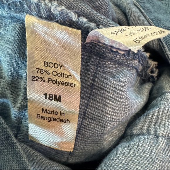 Blue Baby Romper with Daisy and Bee Design 18 mo - Picture 6 of 6